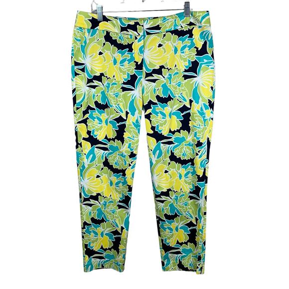Cappagallo Pants Colorful Floral Stretchy Pockets Women’s 12 - Picture 1 of 7